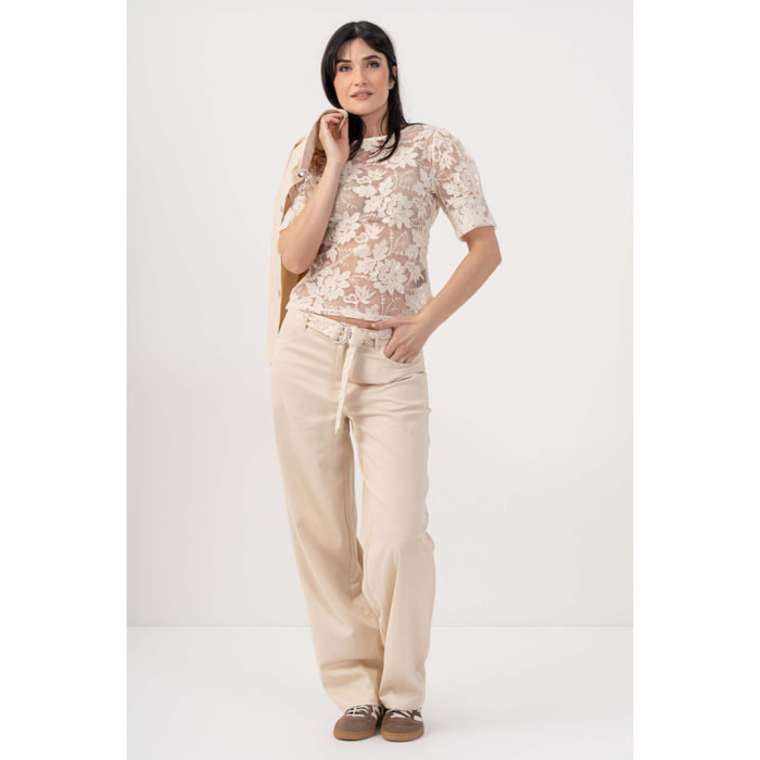 Kocca - Pantaloni wide leg con cintura Donna