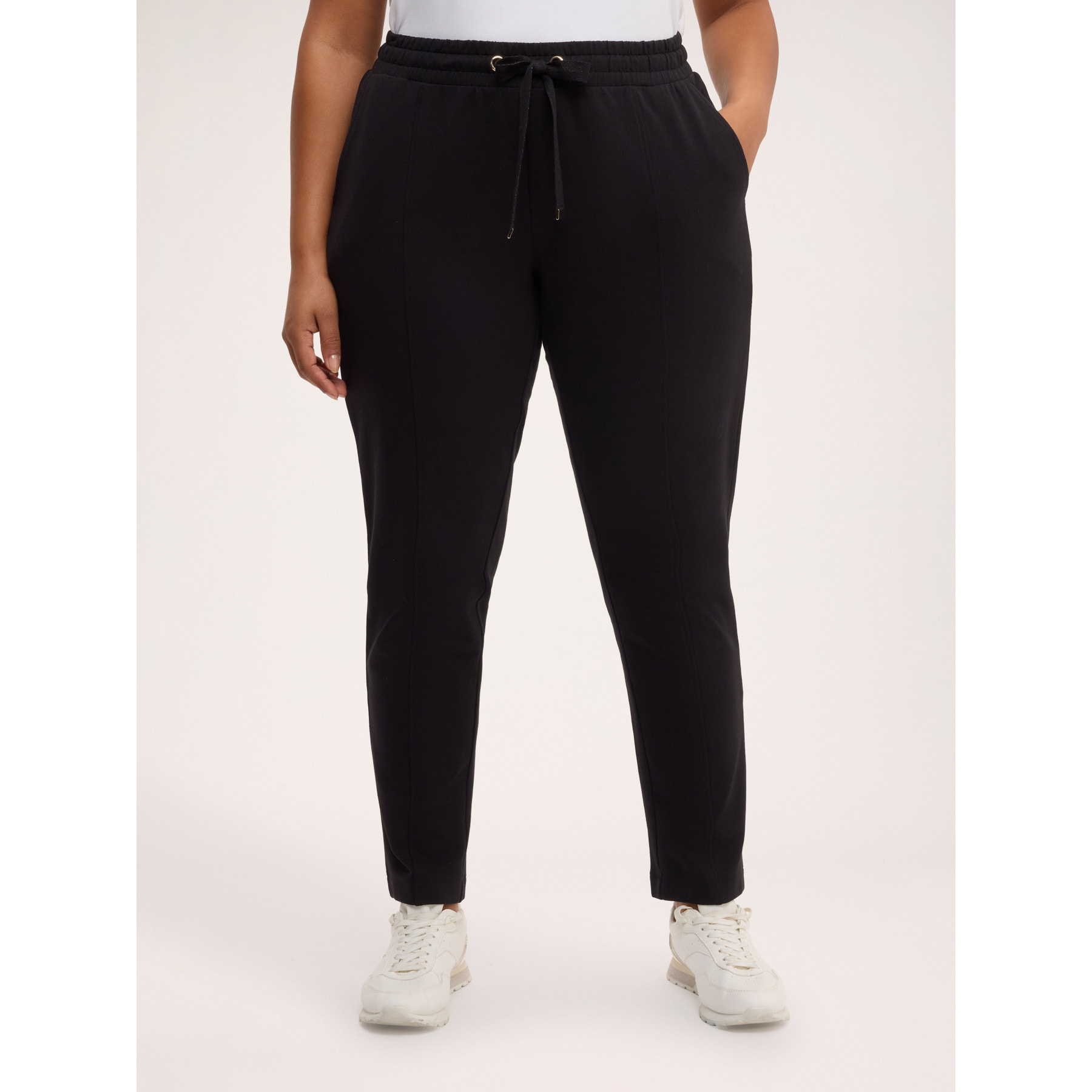 Fiorella Rubino - Joggers de algodón con cordón en la cintura - Negro