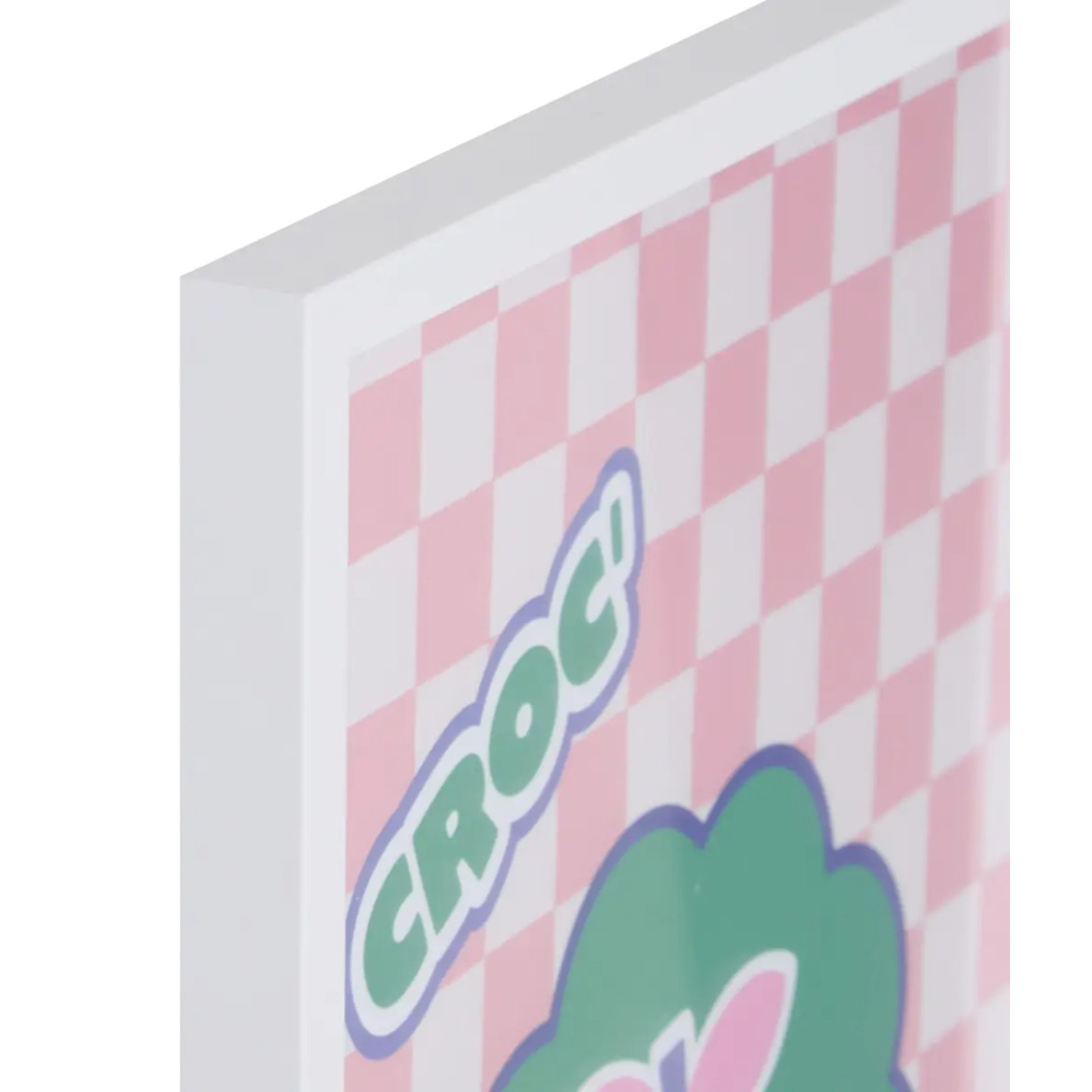 Toile Cha Cha Pop avec Cadre Blanc 31,5x2x41,5 cm