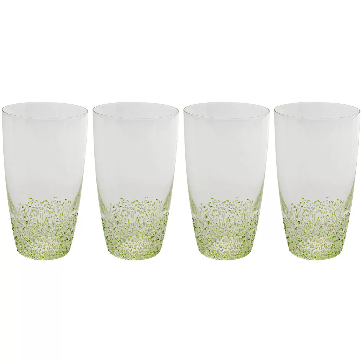 Verres à eau Confetti verts set de 4 Kare Design