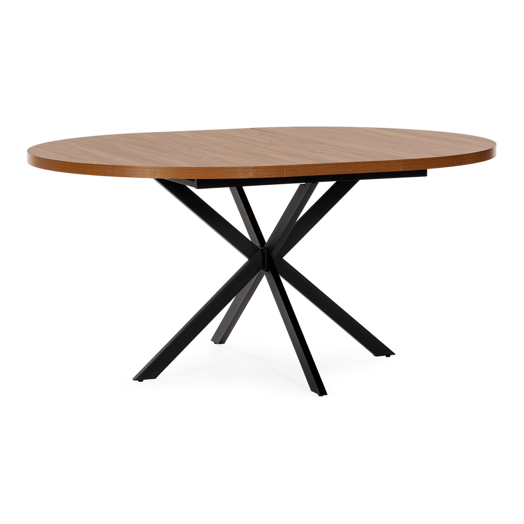 Mesa redonda extensible Murano efecto Nogal, 120-160 cm