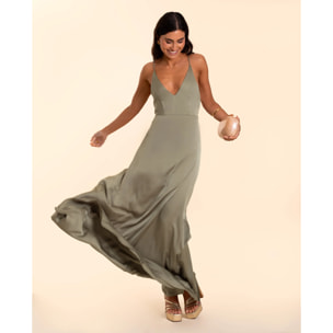 Vestido largo satinado