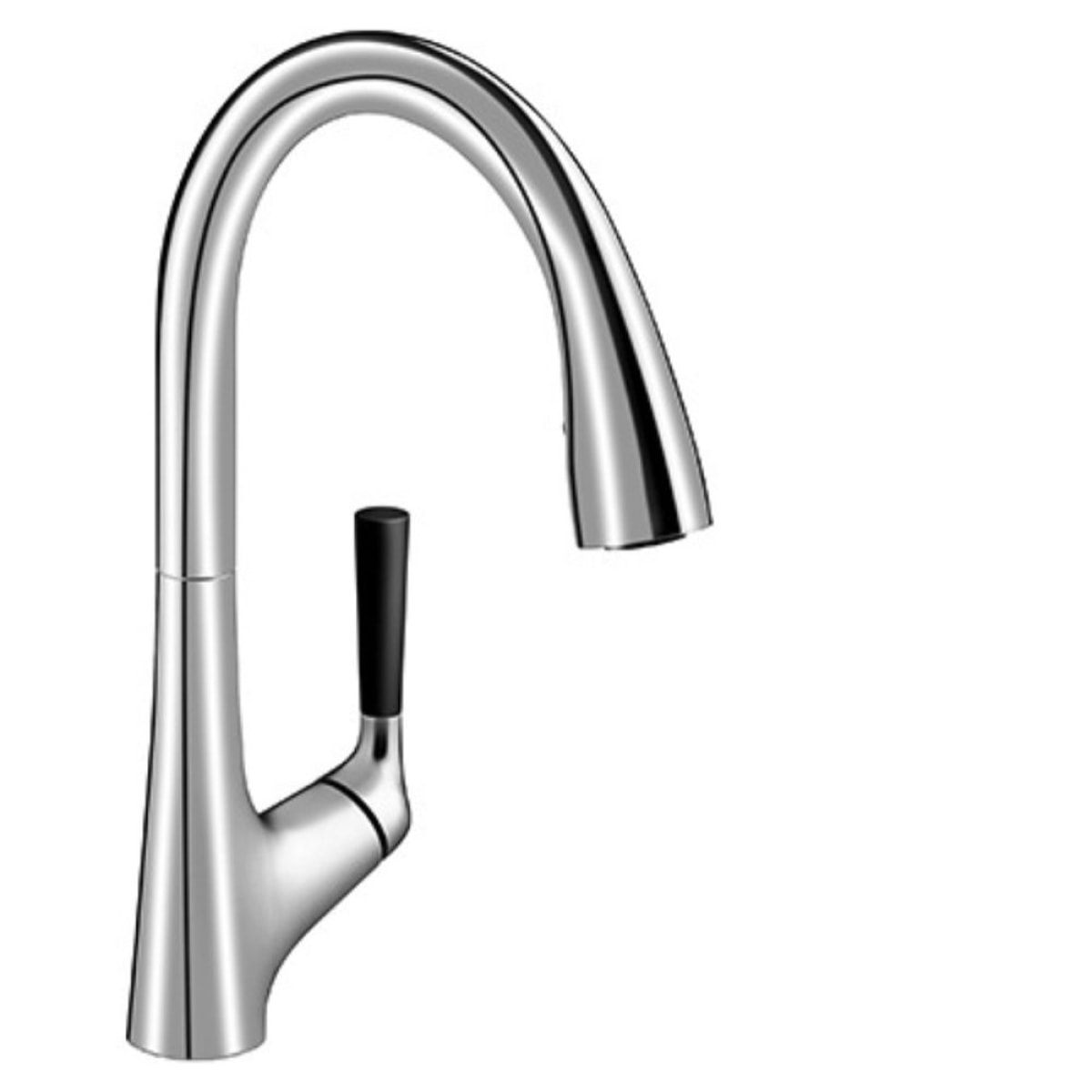 Mitigeur cuisine Malleco Bec haut chrome douchette extractible