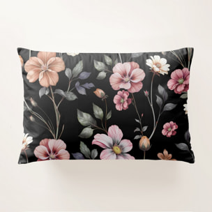 Funda de Almohada Floral Cascade Negro