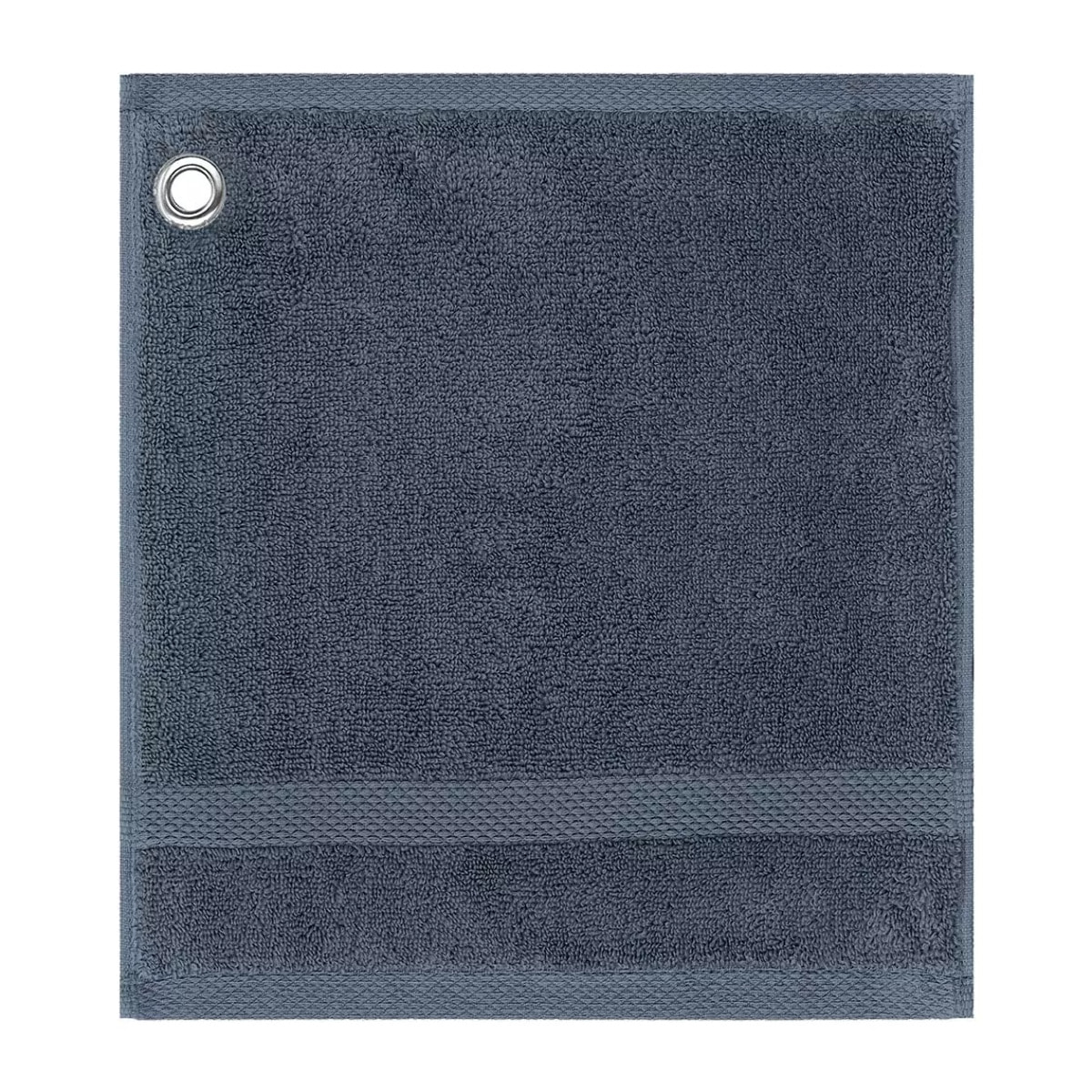 Carre avec oeillet pur coton 550 g/m² uni bleu Elea bleu ardoise