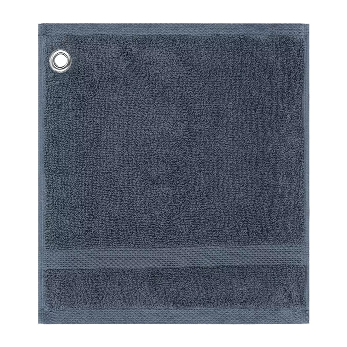 Carre avec oeillet pur coton 550 g/m² uni bleu Elea bleu ardoise