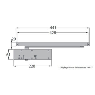 Plaque support GROOM 3400/3500DIN - GR349009