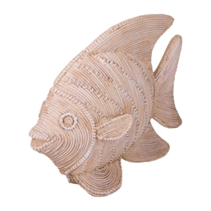 Pesce decoro - Pezzi 1 - 35xH27,5x11,5cm - Colore: MarroneNaturale - Bianchi Dino -