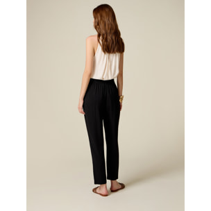 Oltre - Pantalones joggers de viscosa - Negro