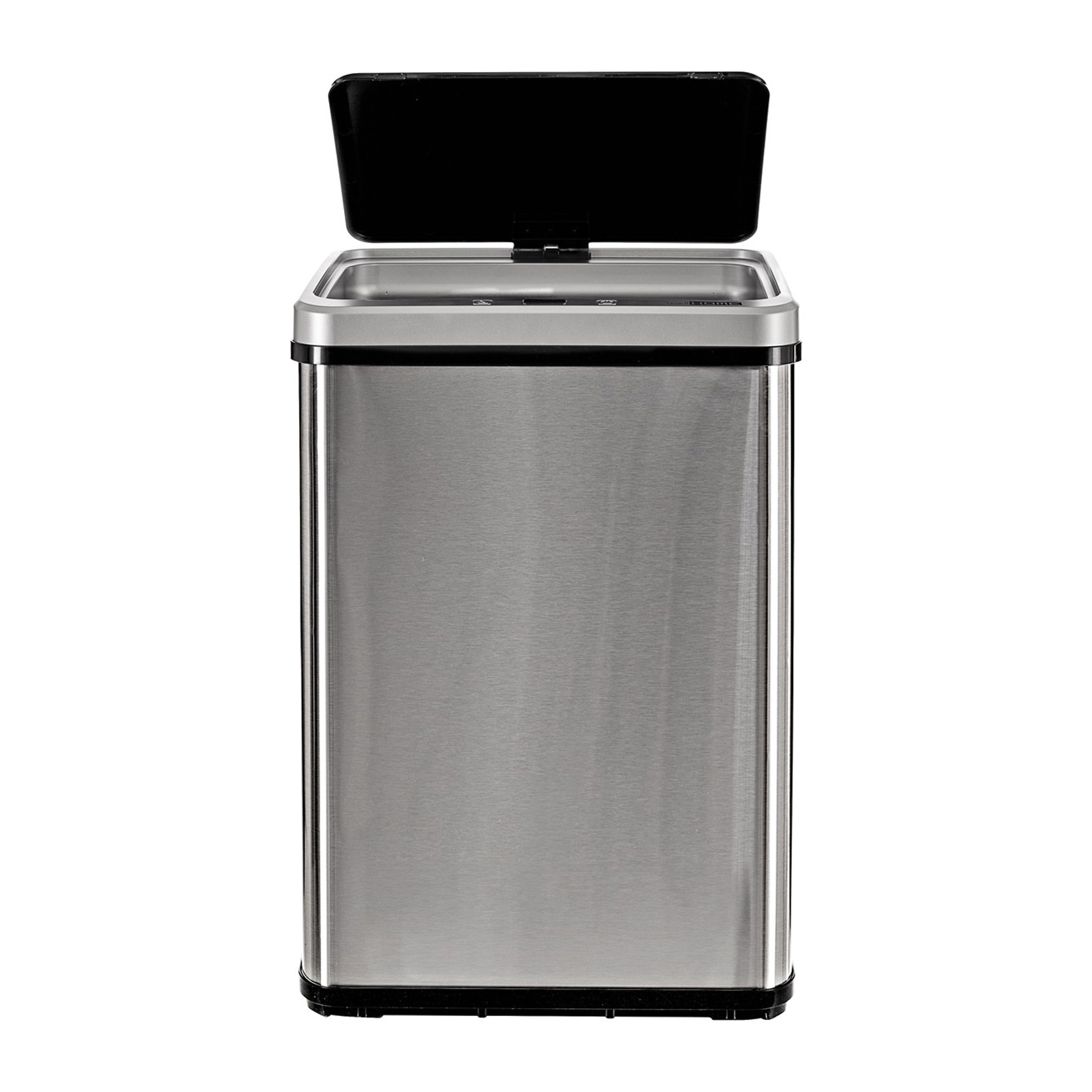 Well home - cubo de basura inteligente sin patas con apertura automática o contacto manual, 40l, alto: 55,5 (x35,5x26), gris.