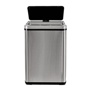 Well home - cubo de basura inteligente sin patas con apertura automática o contacto manual, 40l, alto: 55,5 (x35,5x26), gris.