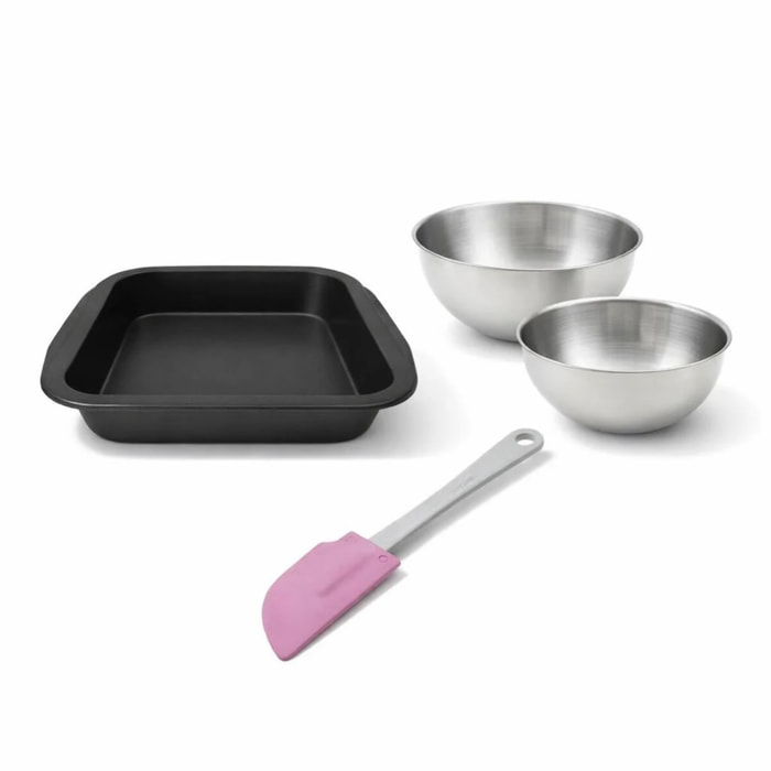 Set de 4 ustensiles de pâtisserie moule à gâteaux bols et spatule Spécial créative Spécial créative Zenker  Spécial créative
