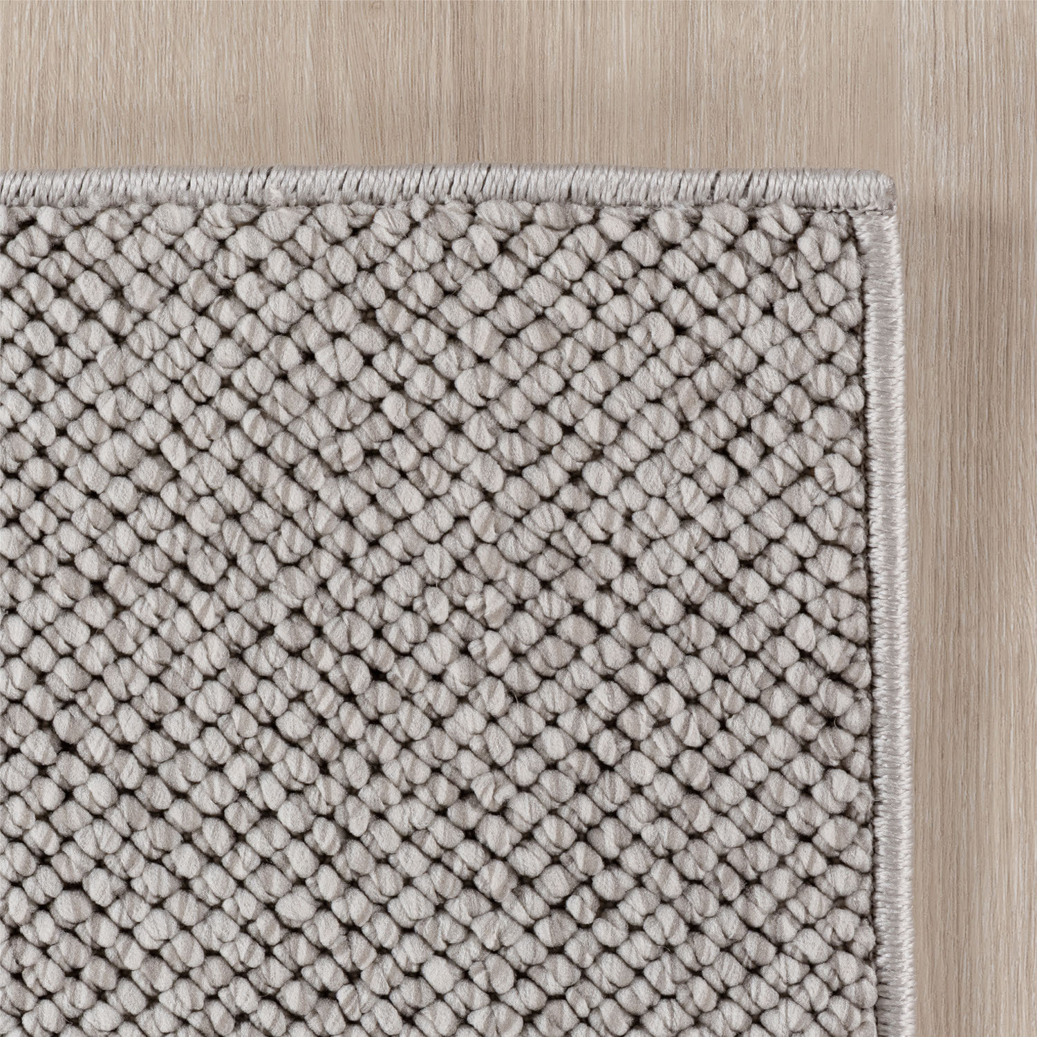 HELIX - Tapis moderne effet laine bouclé gris