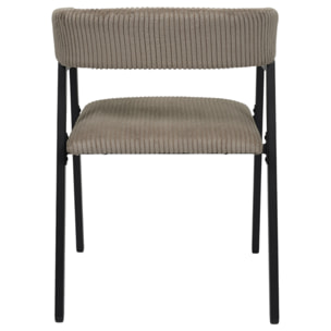 Fauteuil Design Cotele Scott Taupe - Lot De 2
