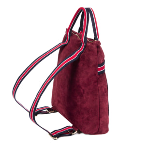 Venusta Bolso mochila Mujer.Piel auténtica Gamuza  Lona Premium Estampado