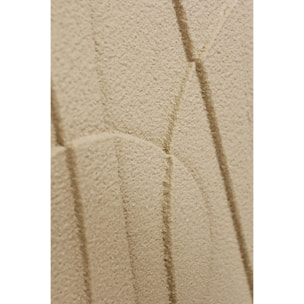 Cuadro Curves resina 3D texturizado beige 70x50x4 cm