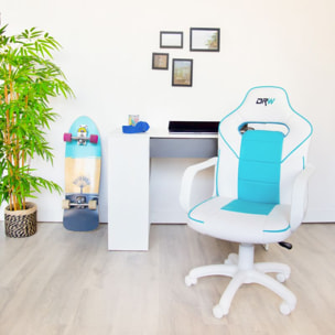 Silla gaming DRW Blanco - Turquesa DRW