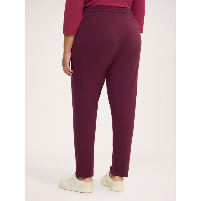 Fiorella Rubino - Joggers in cotone con coulisse in vita - Bordeaux