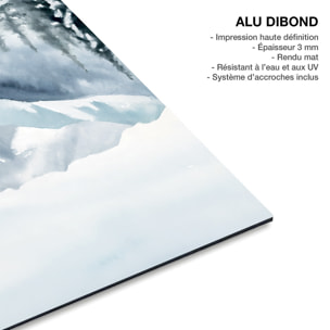 Tableau illustré Pente enneigée Tableau alu Dibond