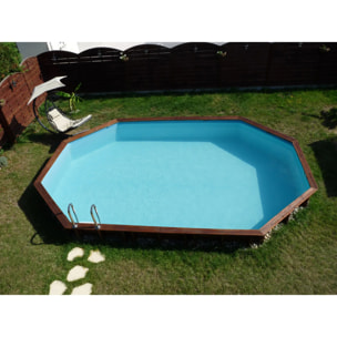 Piscine hors sol bois ovale 4,36 x 3,36 x 1,17 m GRENADE