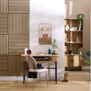 Panneau décoratif mural Colva beige fond noir 60x60cm