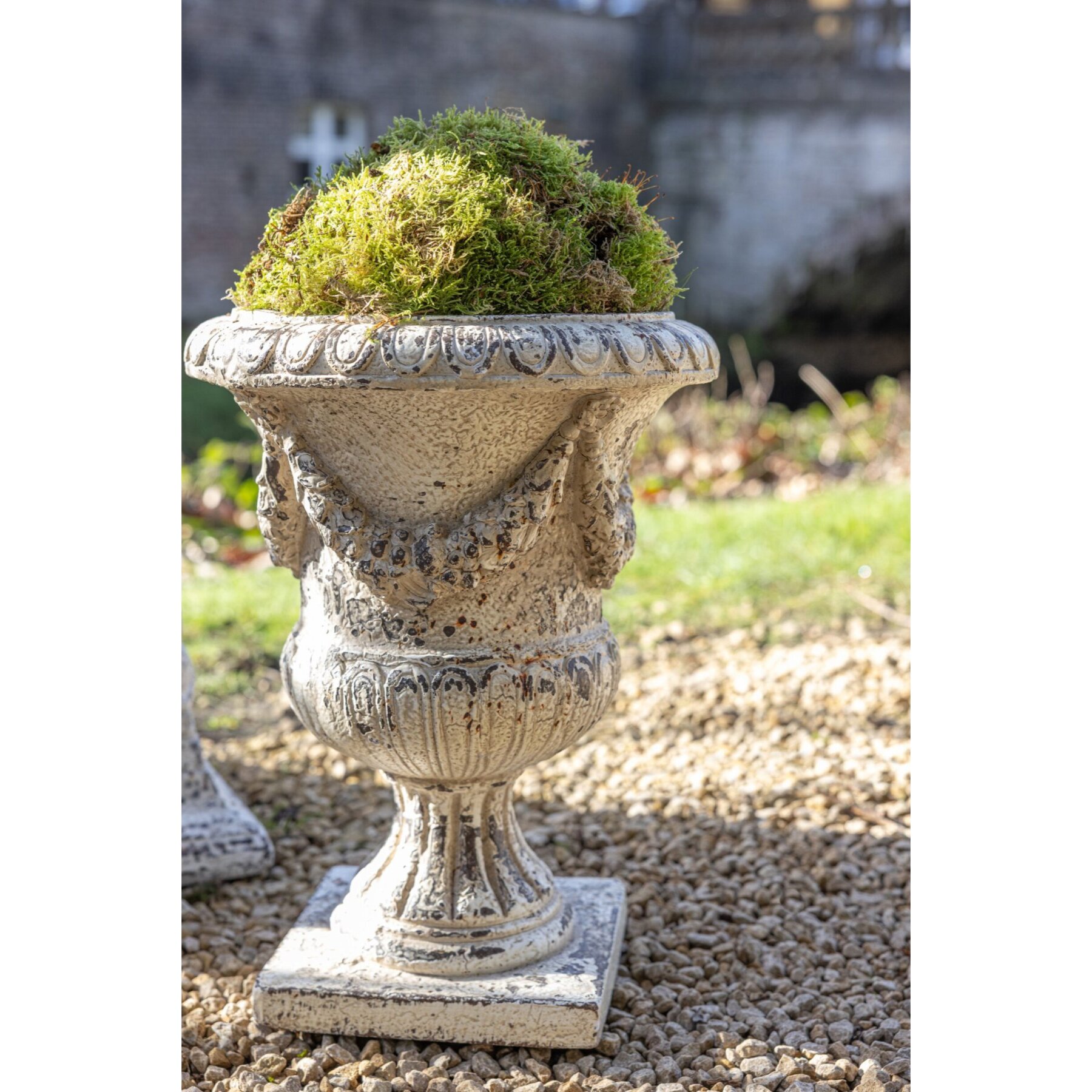 J-Line Cachepot Mgo Blanc Cassé