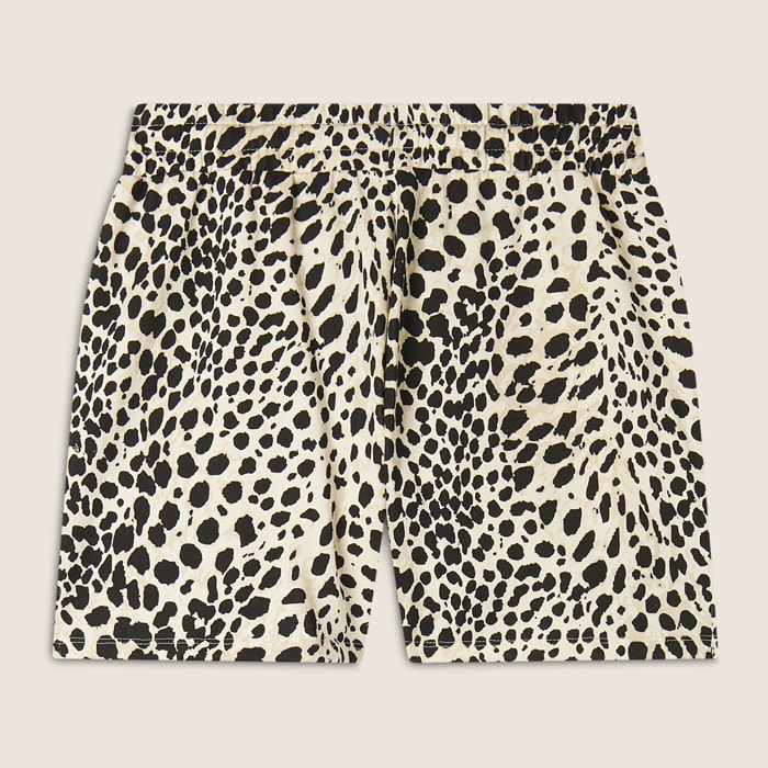 Pantaloncini animalier regular fit in french terry