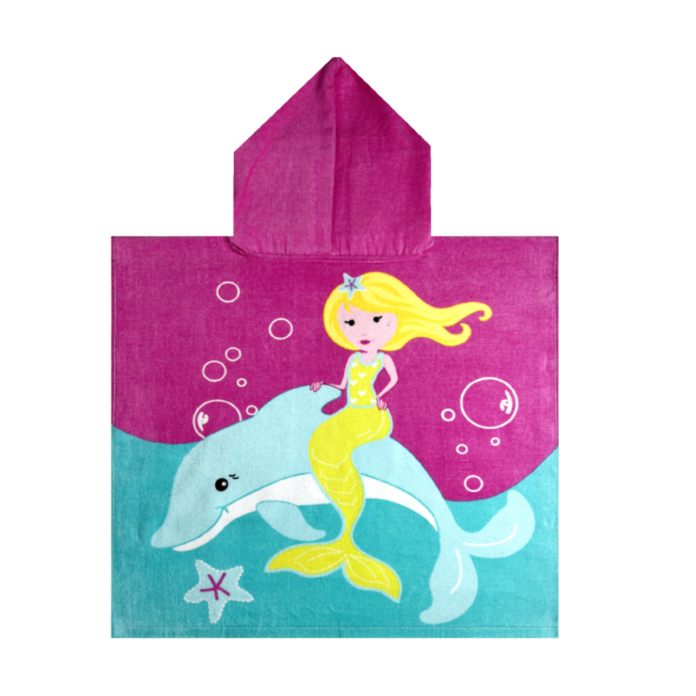 Telo Mare Poncho Per Bambini In Spugna