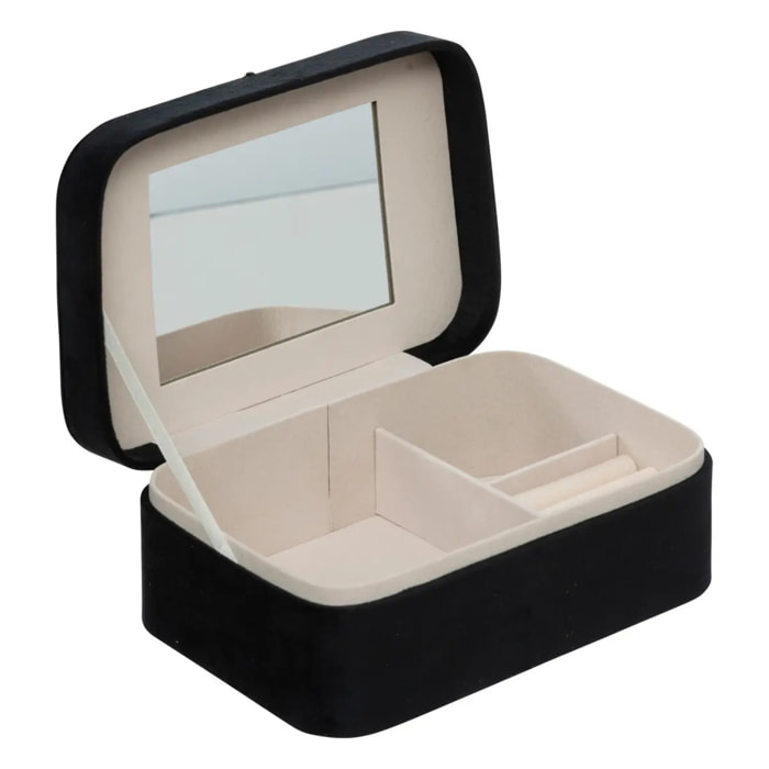 Boîte à bijoux en velours noir
