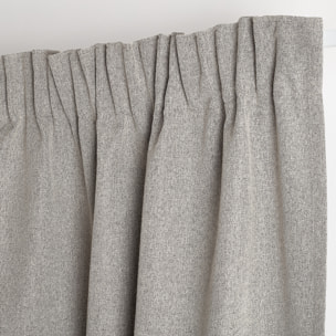 Rideau 100% occultant double face galon fronceur - Taupe