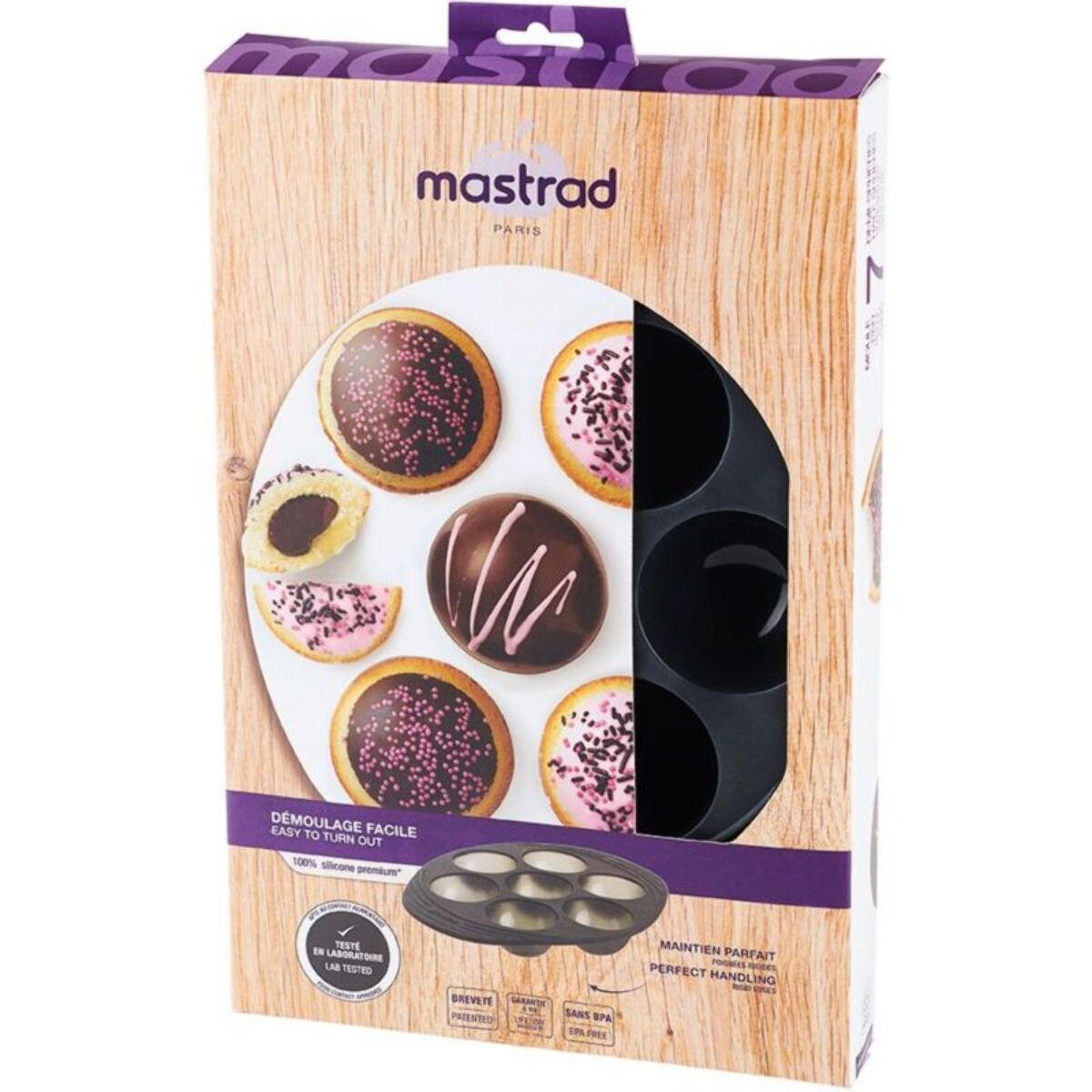 Moule à gâteau MASTRAD 7 demi spheres Gris fume