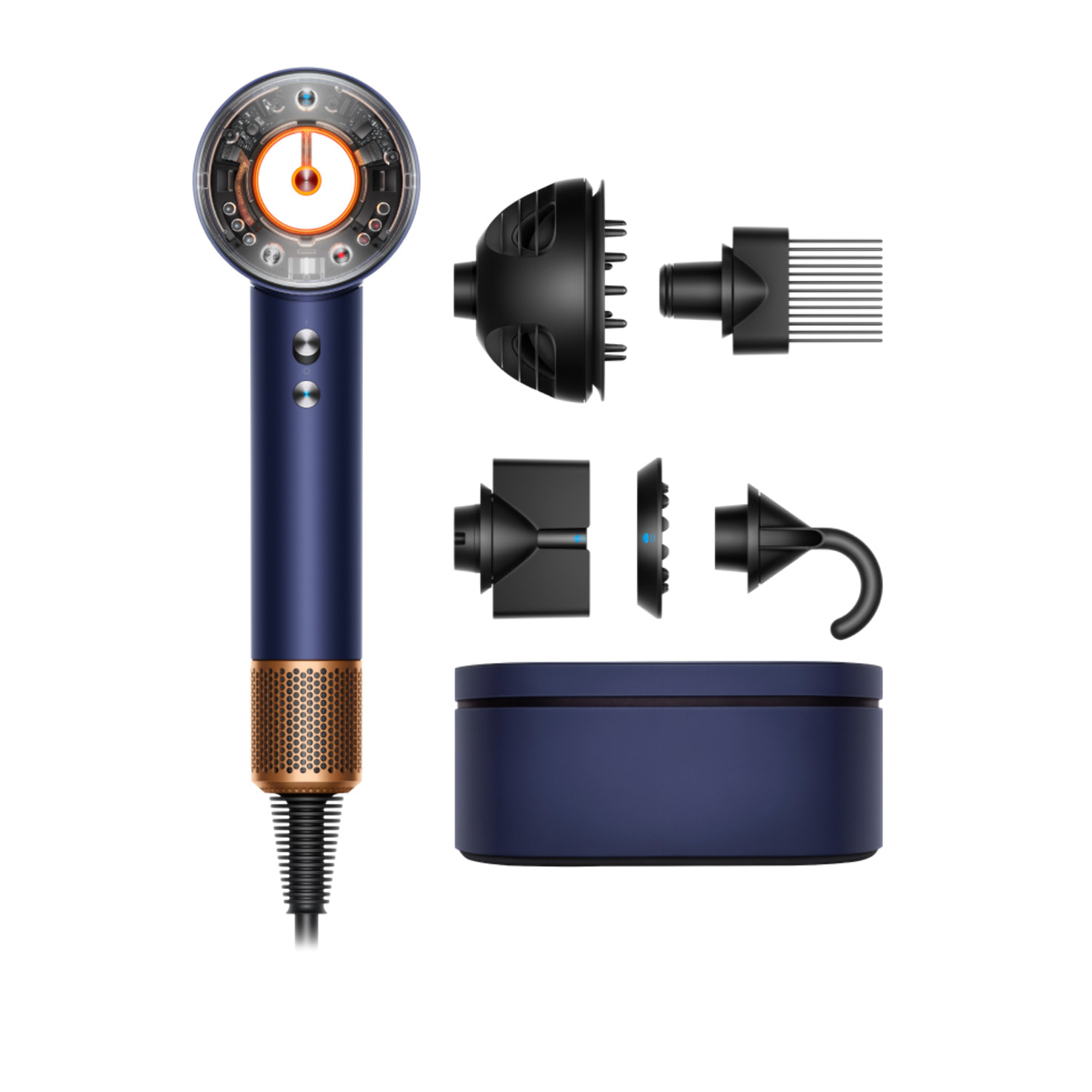 Sèche-cheveux Dyson Supersonic Nural™ - cheveux bouclés à frisés (Bleu de Prusse/Cuivré)