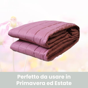 INTRECCI Copriletto Una Piazza E Mezza Estivo, Trapunta Estiva, 210x260 cm, Coperta Estiva, anche Primaverile, Double Face, Moderna, Leggera, Elegante. Colore: Zephyr/Orchidea