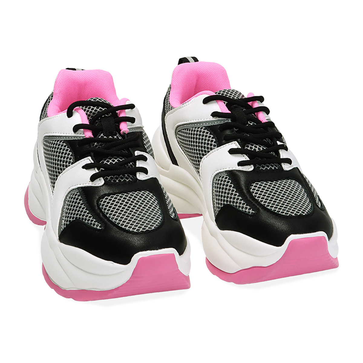 Zapatillas negro/blanco fucsia