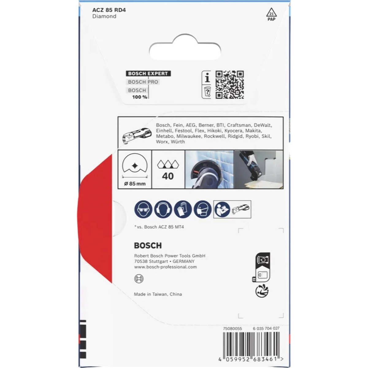 Lame Grout Segment EXPERT ACZ 85 RD4 - BOSCH - 2608902057