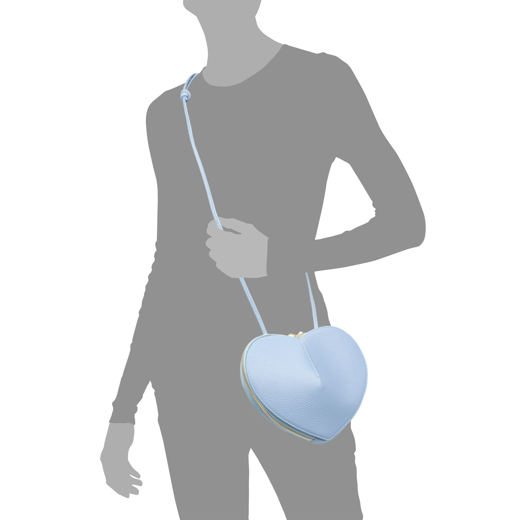 Barbaresco bolso de hombro mujer, con forma de corazón. Piel auténtica Dollaro.