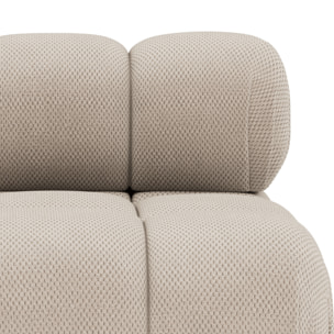 Ruby - module d'assise sans accoudoirs en velours texturé - Beige