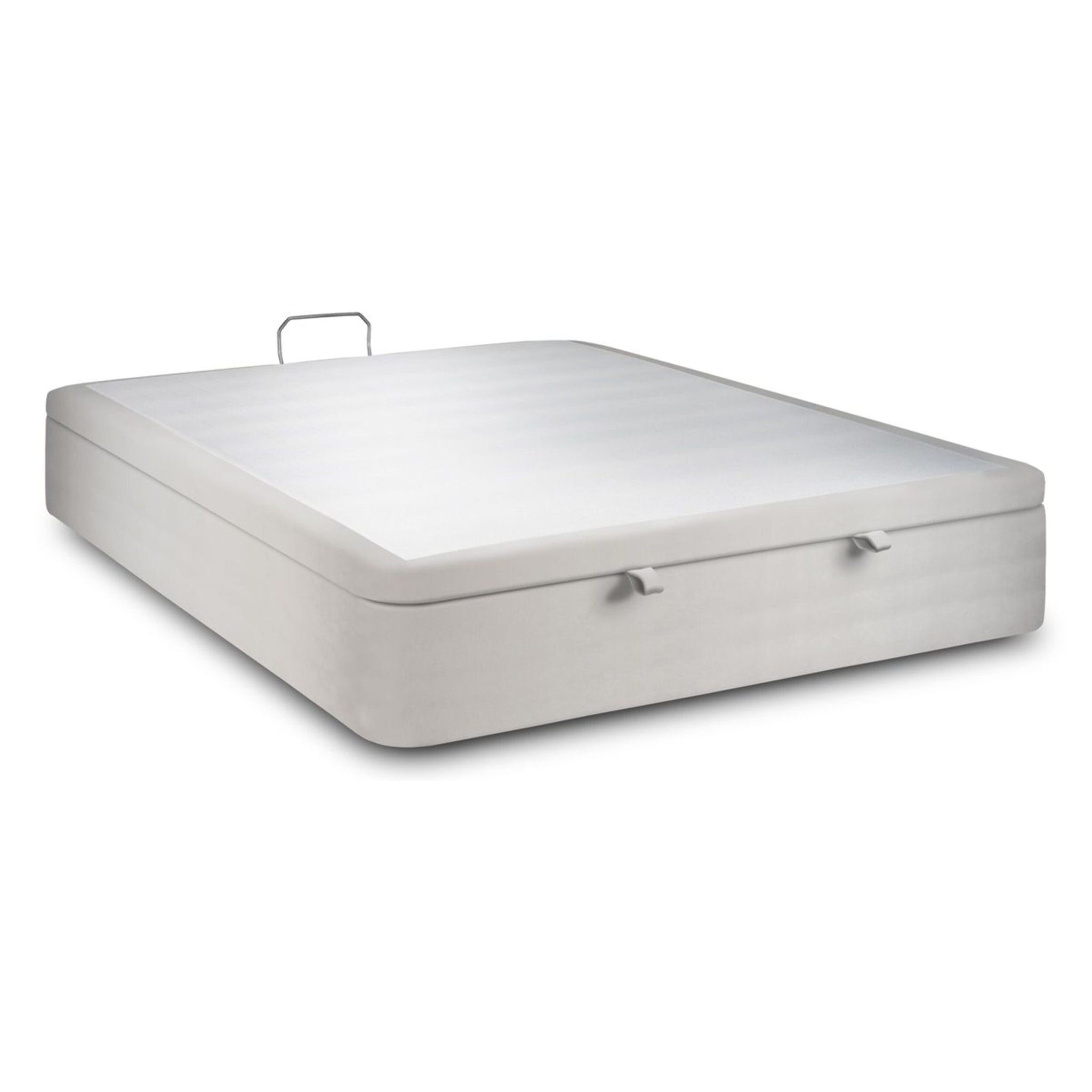 Sommier Coffre en velours chic - Grand coffre et ouverture facile - Montage rapide, adapté à tous les matelas - Hauteur Totale de 39cm - Finition élégante - 2 places