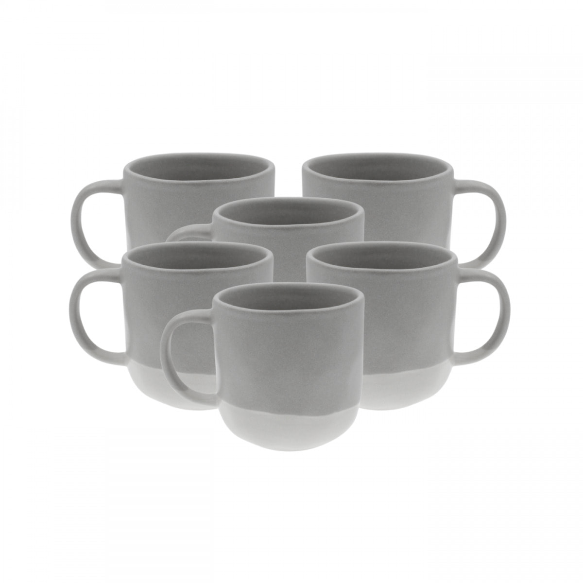 Lot de 6 mugs, TERRE DE SIENNE