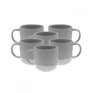 Lot de 6 mugs, TERRE DE SIENNE