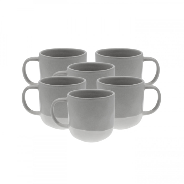Lot de 6 mugs, TERRE DE SIENNE