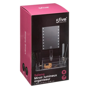 Miroir LED 14 compartiments "Selena" transparent