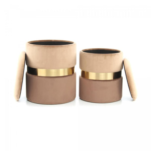 Tabouret semi artisanal Lot de 2 DUPI