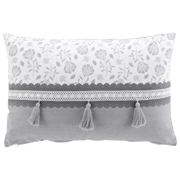 Coussin Déhoussable Rectangle Flavie - Gris