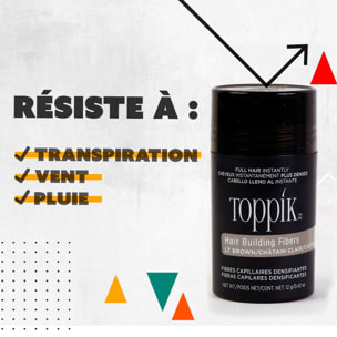 Fibre Capillaire Densifiante - Combles les Zones Clairsemées - Châtain Clair