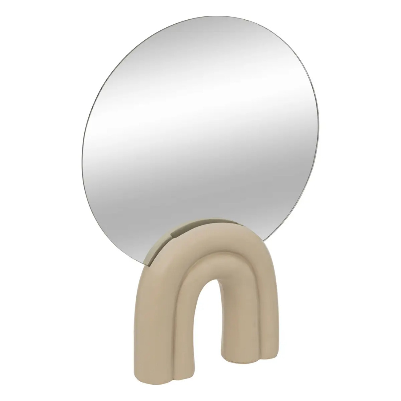 Miroir à poser Wavy bliss résine blanc H36cm