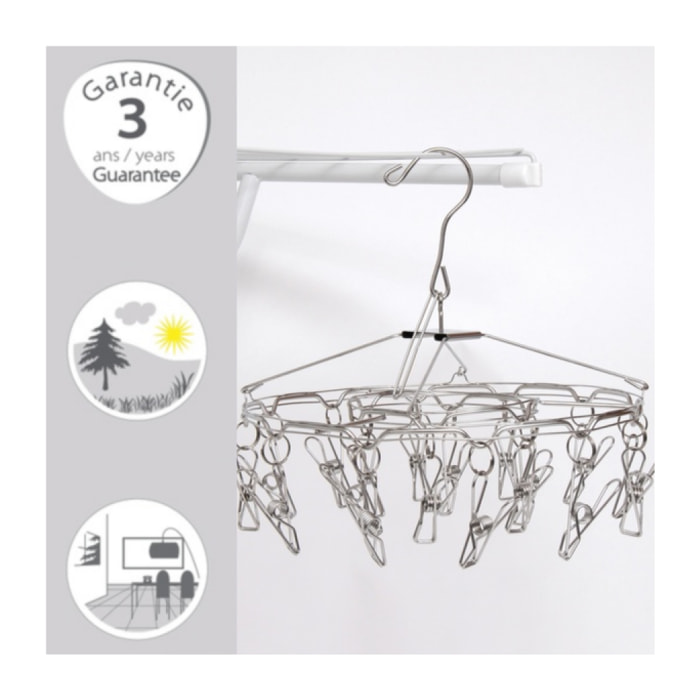 Séchoir à  chaussettes Rond en Inox MSV