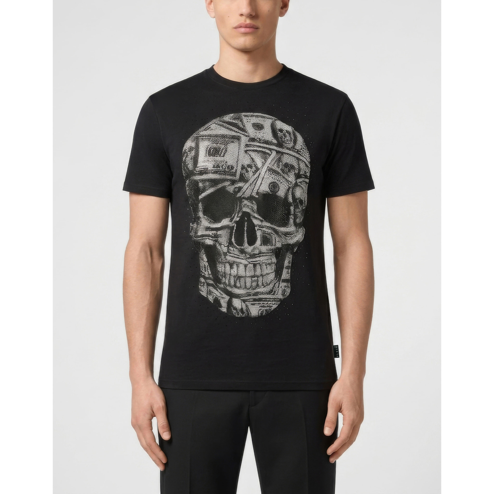 PHILIPP PLEIN Camiseta de cuello redondo y manga corta SKULL
