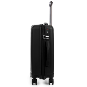 Set di 3 valigie Trolley, in materiale leggero PP resistente alle rotture. Serratura TSA a combinazione, 4 ruote doppie girevoli a 360°.