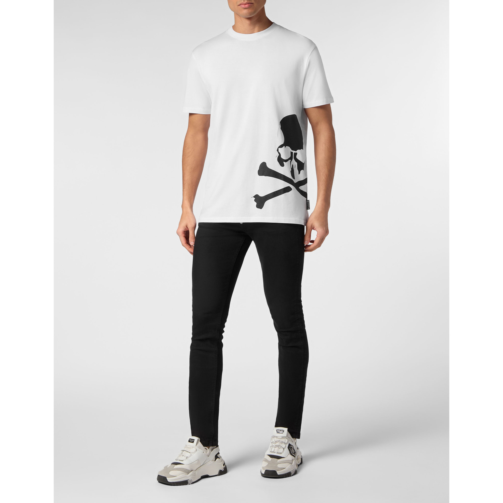 PHILIPP PLEIN Camiseta de cuello redondo y manga corta SKULL